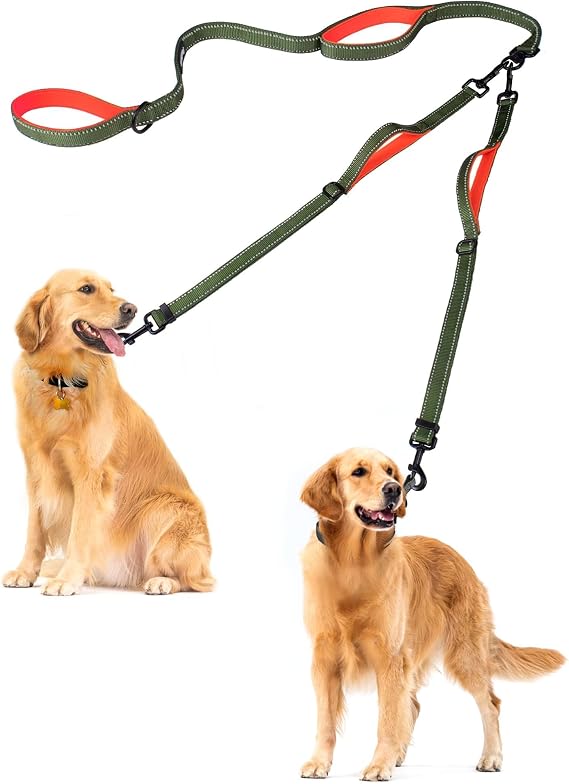 PetBonus Double Dog Leash, No Tangle Dual Leash, Walking Training Lead