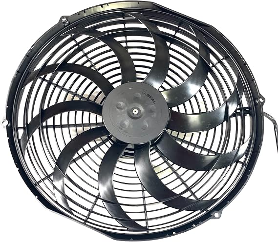 Spal 30102048 Pusher Fan (16In High Performance ; Curved Blade; For Use W/ 30Amp Fuse at 13V), 1 Pack