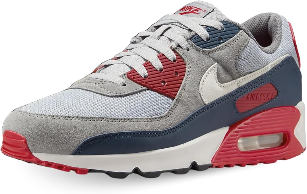Nike Men's Air Max 90 Sneaker, Lt Smoke Grey/Phanto, 8.5