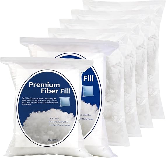850g/29.9oz Polyester Fiber Fill, Premium Fiber Fill Stuffings, Fluff Stuffing High Resilience Fills Fibers for Stuffed Animal Crafts, Pillow Stuffing, Cushion...