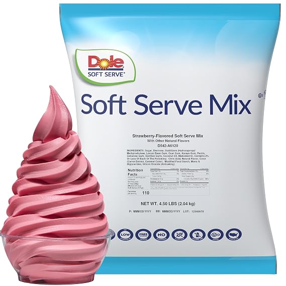 Dole Soft Serve Mix, Strawberry, 4.5lb