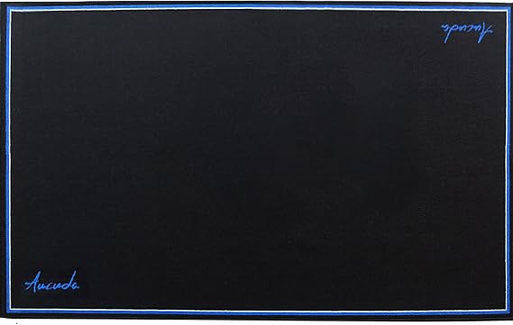 Aucuda Drum Rug Mat Non Slip 4x6 ft for Electric Set, Black Drumming Carpet