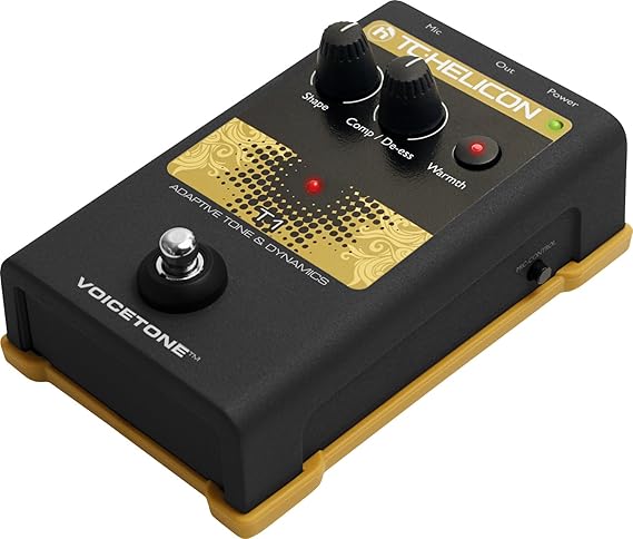 TC Helicon VOICETONE T1 Single-Button Stompbox for Studio Mastered Vocal Tone