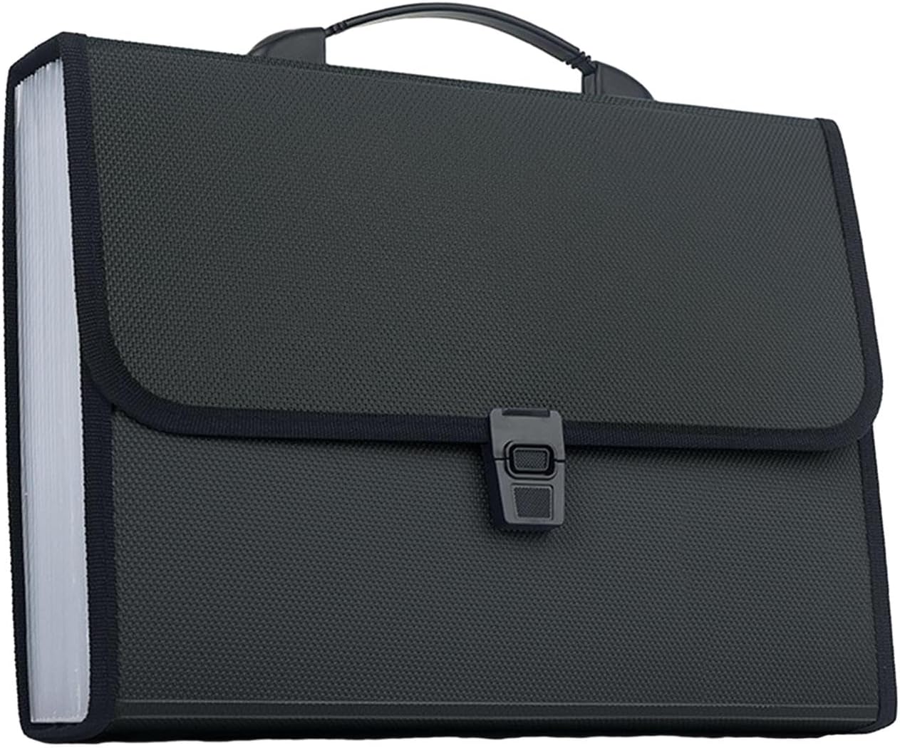 Generic A4 Expandable File Folder Document Files Holder Wallet Document Organizer 13 Expanding Pockets, Black