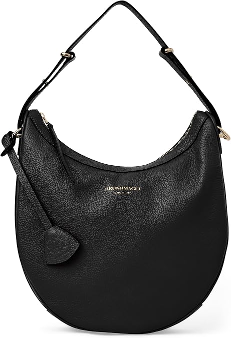 Bruno Magli Women's Marta Mid Shoulder Bag, Black Pebbled Leather