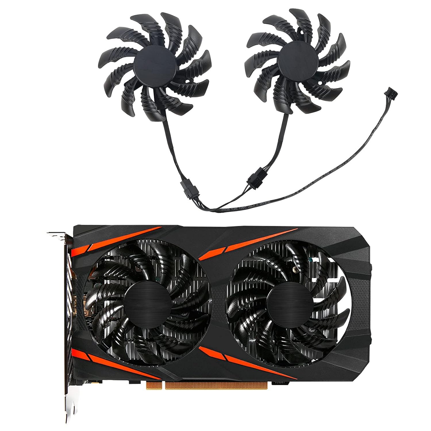 78MM 12V 0.35A GTX1050 GTX1050 Ti RX550 RX560 Graphics Card Cooling Fans for Gigabyte GTX 1050 Ti 1050 RX 550 RX 560 Gaming, T128010SU PLD08010S12HH GPU Fan 4Pin PLD08010S12HH - 2PCS