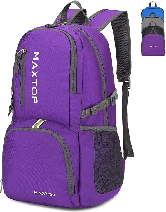 MAXTOP 30L Backpack Ultra Lightweight Packable Foldable Rucksack Water Resistent For Men Women Outdoor Camping Hiking Travel Daypack Handy Durable Gifts For Men Women
