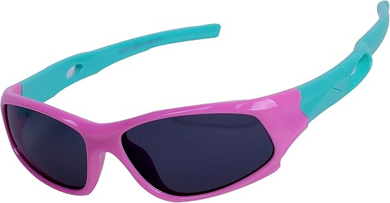 Kids Sport Sunglasses for Boys Girls (3-12 years) Polarized UV Protection + Box