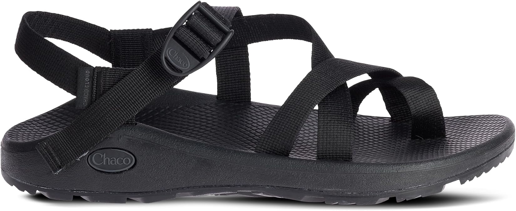 Chaco Z/Cloud 2 Adjustable Strap Cushioned Sandal Men Solid Black