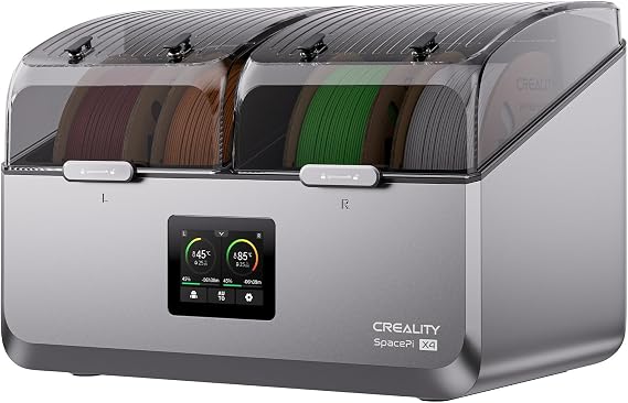 Creality Space Pi X4 Filament Dryer Box, 4-Spools 3D Printer Storage Box, Dual Heating Chambers, 200W PTC Heats Up to 85°C, Fast Drying & Moisture-Free Storage, for PLA, PETG, TPU, ABS