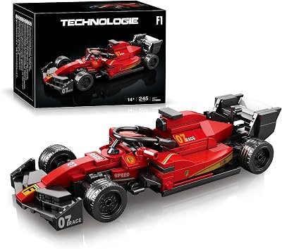 1:18 Technic F1 Super Sports Cars Model Sets - 245 PCS MOC Building Block Car Raceing Engineering Toys - Gift Idea for Adults Boys Girls for Play and Display Collection
