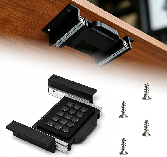 Elgato Stream Deck MK.215キー用スライドアウトアンダーデスクマウント、スムーズメタルレール付きステルスホルダー - ゲーム用PCとデスクセットアップ用のストリーマーアクセサリー