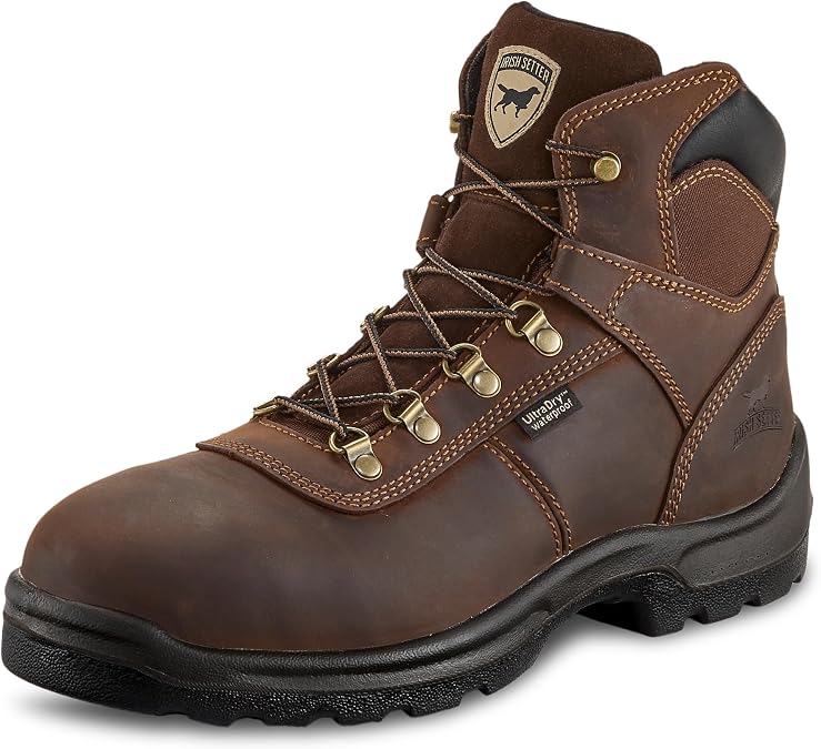 Irish Setter Men's Ely Waterproof 6" Work Boot,Brown,8 D US