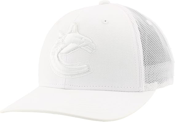 ZHATS NHL Unisex-Adult NHL Officially Licensed Adjustable Snapback Hat Dakota Echo White