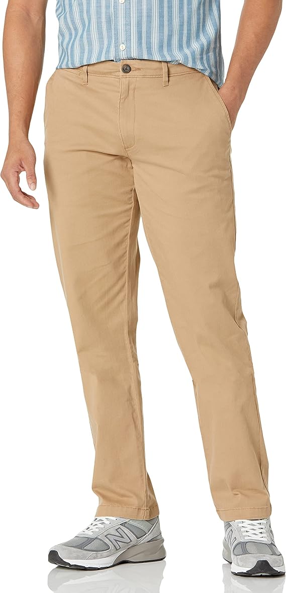 Amazon Essentials Men's Straight-Fit Casual Stretch Chino Trousers