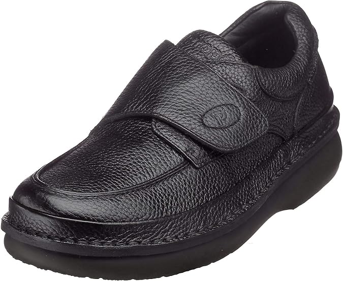 Propet Men's Scandia Strap Walking Shoes,Black Grain,10.5 M US