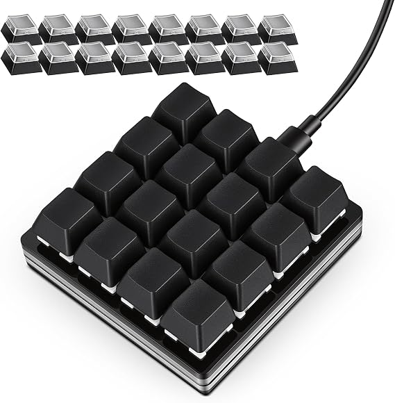 Mini Black 16key Programmable Shortcut Key Keyboard for Game Office Working