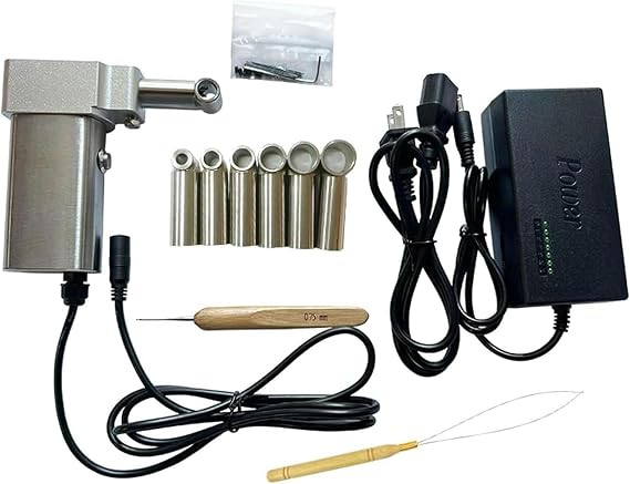 Portable Dreadlocks Machine, Electric Dreadlock Machine Kit for DIY Dreadlocks Braiding Hair Extension, Easy Use Dreadlock Maker Machine-.