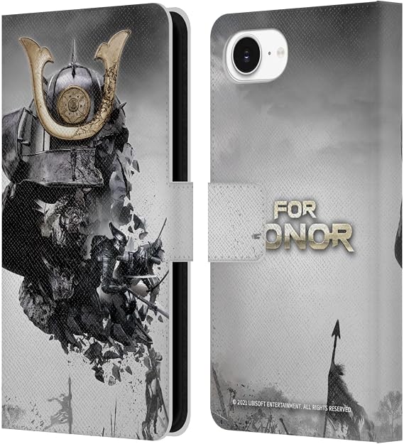 Head Case Designs Officially Licensed for Honor Samurai Key Art Leather Wallet Case Compatible with Apple iPhone 16e / iPhone 17e