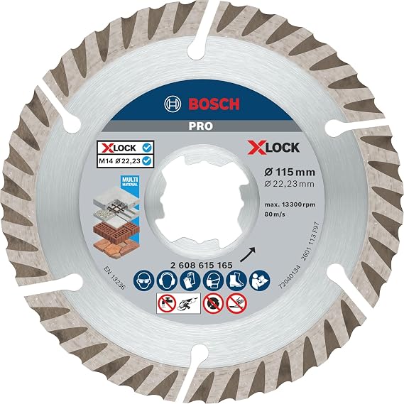 Bosch Professional Accessories X-LOCK - Standard Seri Genel Yapı Malzemeleri İçin Elmas Kesme Diski 115 mm