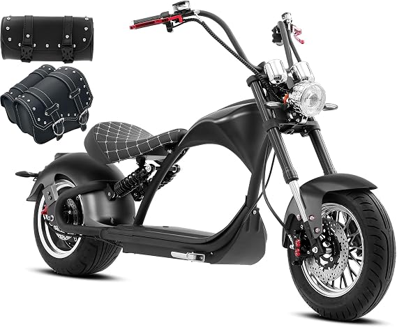 eAhora 3000/4000W M1P Pro Electric Motorcycle for Adults 50MPH 60V 42AH 55Miles Long Range Full Suspension Street Legal Mobility Motorcycle Dual Hydrulic All Terrain Electric Mopeds for Commuting