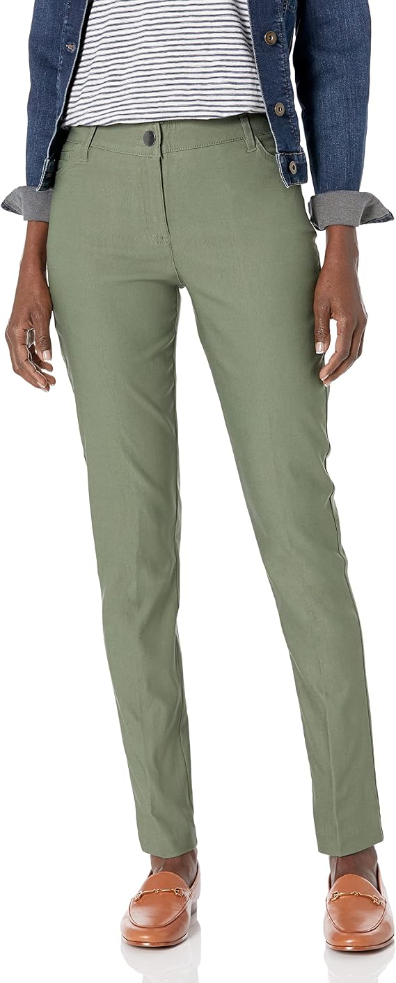 Nanette Nanette Lepore Womens Freedom Stretch Solid 5-Pocket Pants with Inner Beauty BindingCasual Pants