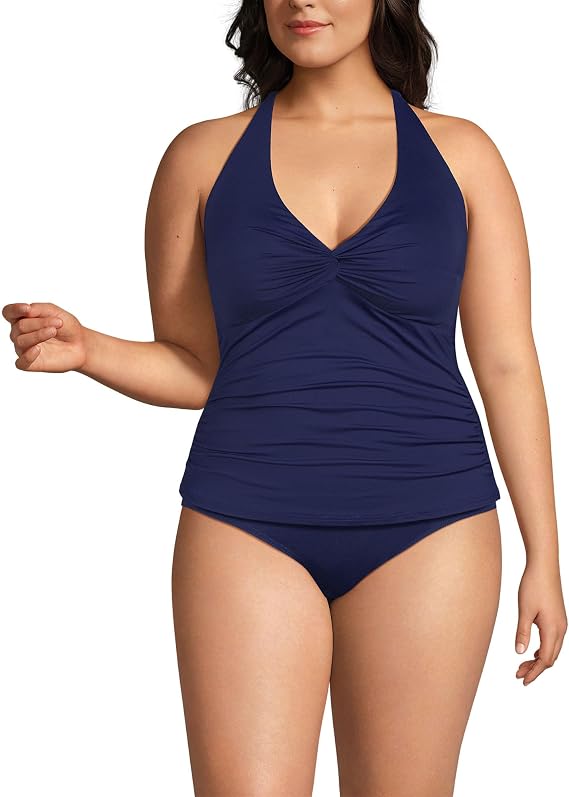 Lands' End Women's Twist Halter Tankini Top