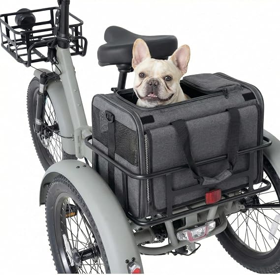 Tricycle Dog Bag for Puppy Cats up to 22 lb, Waterproof Polyester