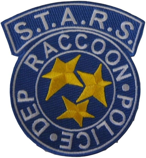 Resident Evil Blue Stars Raccoon Department 3.5 Inches Tall Embroidered Patch