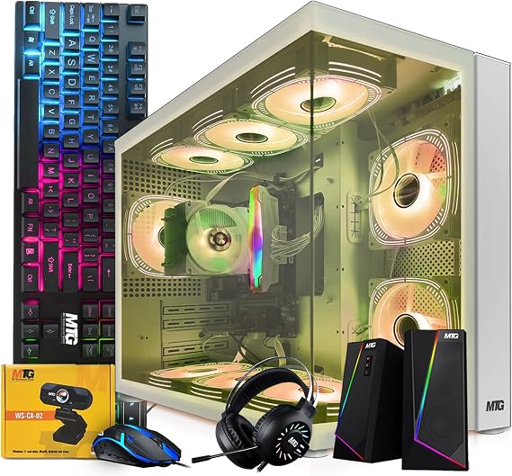 MTG Khuno Gaming Tower PC, i7-8, 16GB RAM, 1TB Nvme|4TB HDD, Win 11 Pro