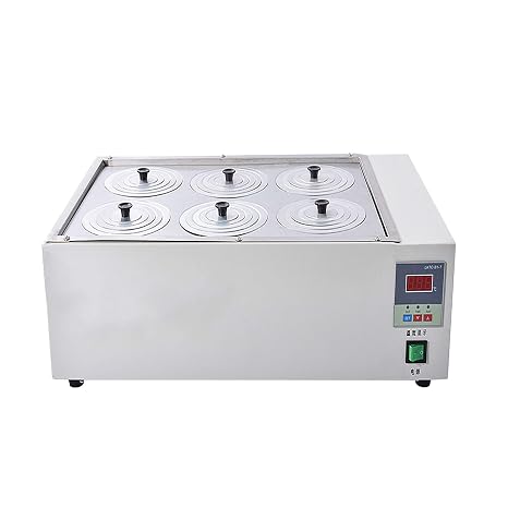 YUCHENGTECH 18L Digital Water Bath Thermostatic Lab Heating Thermostatic Water Bath 6 Wells Capacity 1500W (220V)