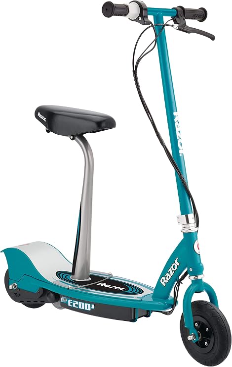 Razor E200S Electric Scooter for Kids Ages 13+ 8" Pneumatic Tires, 200-Watt Motor, Up to 12 mph and 40 min of Ride Time, for Riders up to 154 lbs