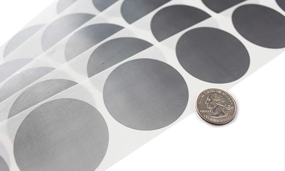 My Scratch Offs 2 Inch Silver Round Stickers 250 Scratch-Off Labels