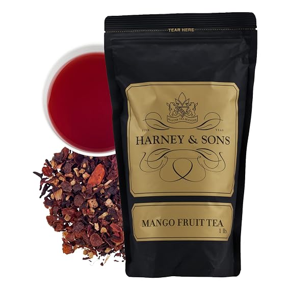 Harney & Sons Mango Fruit Herbal Tea, Loose Leaf, 16 oz