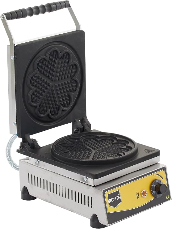 Remta Çiçek Model Waffle Makinası, Elektrikli, 21 Cm