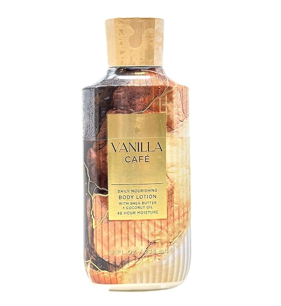 Bath and Body Daily Nourishing Body lotion 24 Hour Moisture (8 FL OZ / 236 ML, Vanilla Cafe)