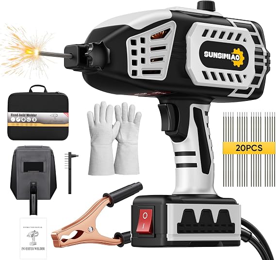 Portable Welding Machine 110V Handheld ARC Welder Gun with 20PCS Rods