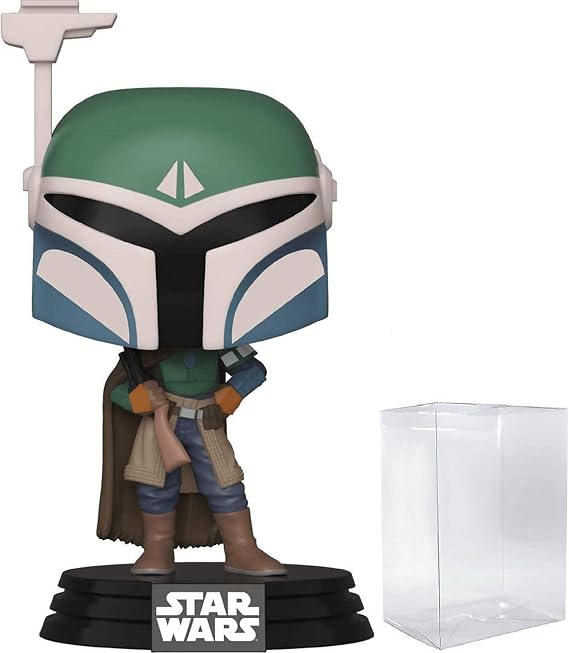 POP Star Wars: The Mandalorian - Covert Mandalorian Funko Pop Vinyl Figure (Bundled with Compatible Pop Box Protector Case), Multicolored, 3.75 inches