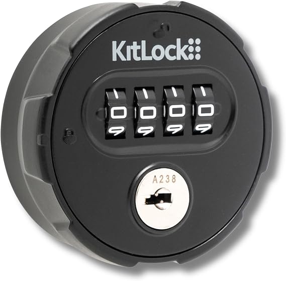KitLock KL 10 Mechanical Combination Lock with Public Code | Includes Key | for Cabinets, Lockers & Lockers | Keyless Access | Compact & Durable