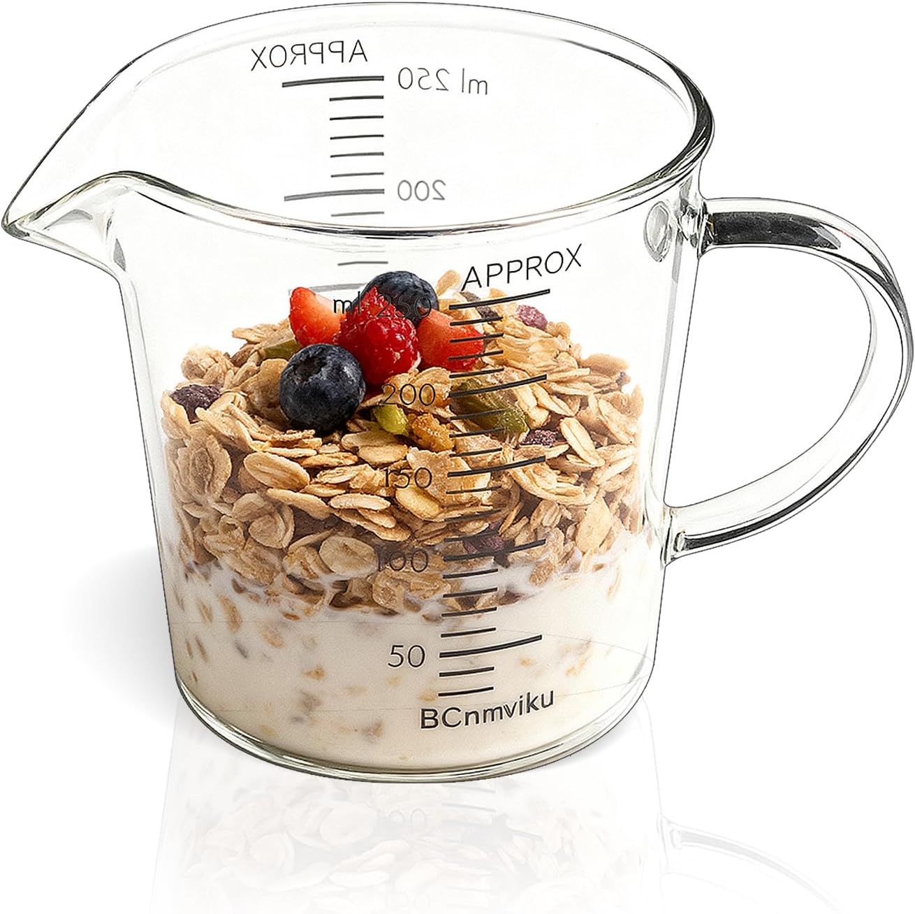 250ml/1 Cup Measuring Cup,High Borosilicate Glass Measuring Cups Liquid for Kitchen,Restaurant (250ml)
