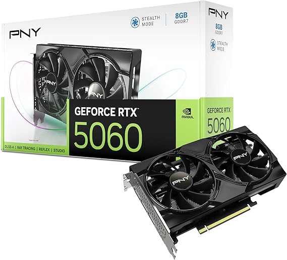 PNY GEFORCE RTX 5060 8GB Dual Fan DLSS 4 Graphics Card
