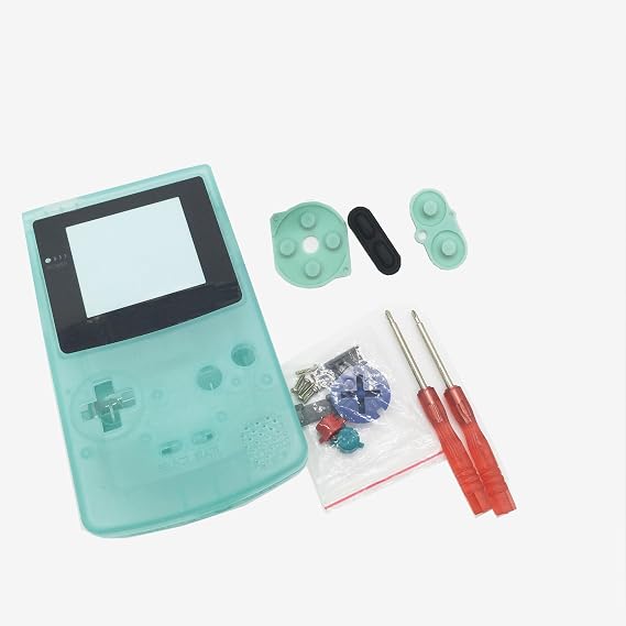 Replacement GBA SP Housing Shell Pack Compatible for Game boy Advance SP, GBA SP Shell case Replacement - Lens Screen Included (Black)