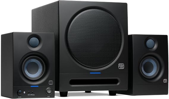 PreSonus Eris 3.5BT Bluetooth Studio Monitors Pair + Eris Sub 8BT Subwoofer 2.1 Speaker System