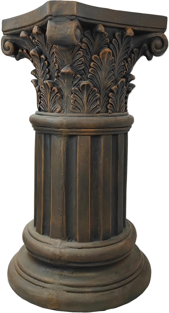 OUTOUR 24''H Corinthian Greek Column Pillar Statue Roman Column Sculpture