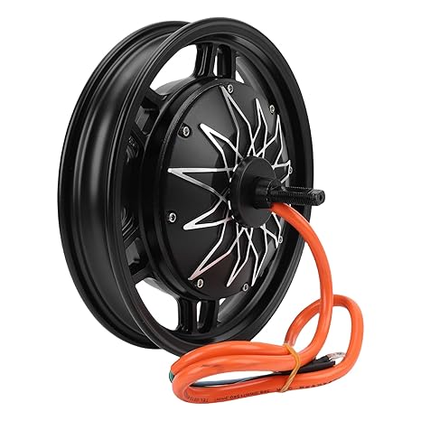 Luocute 14in Wheel Hub Motor, 48V 60V 72V 2000-5000W High Power Aluminum Alloy Brushless Electric Scooter Hub Motor with Dual Hall Sensors, Low Noise, Overload Protection