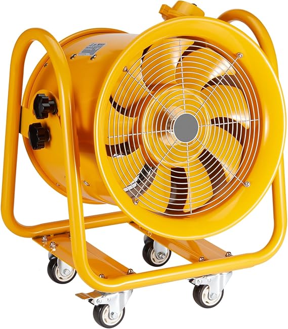 VEVOR Explosion Proof Fan 10 Inch, 350W, Industrial Portable Ventilator Blower/Exhaust with 9.8ft Light Cord -No Plug