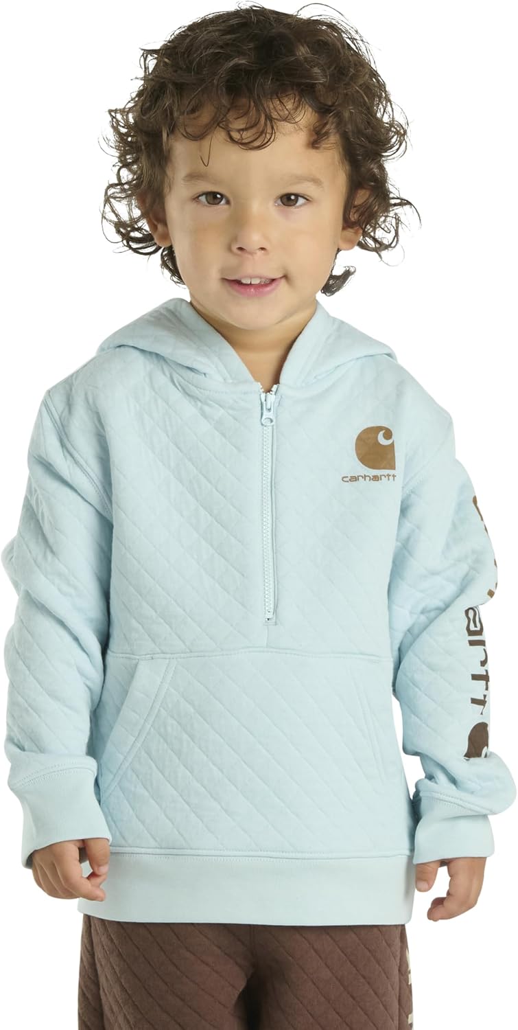 Carhartt Boys Long Sleeve Half-Zip Hooded Sweatshirt
