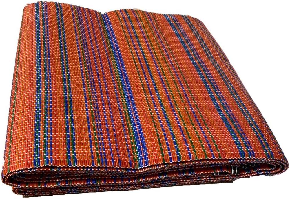 ACY STORE FOLDABLE PLASTIC WICKER RUG OUTDOOR PICNIC CAMPING EXHIBITION DOUBLE SEAM Red, 120 X 180 CM