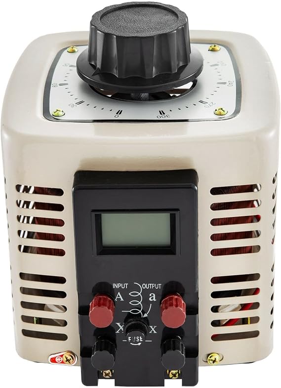 Variac Variable Transformer AC Voltage Regulator Transformer Converter 500VA-3000VA Built-In Copper Coil for Power Supply Durable, Versatile, Wide Range of Applications ( Color : 2KVA LCD Screen-Gray