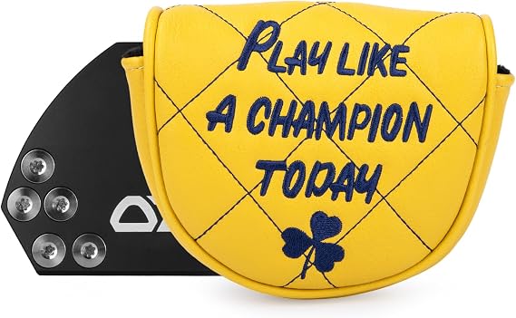 Play Like A Champion Today Golf Headcovers Putter Head Covers | Advanced Embroidery Driver Headcover Fairway Wood Covers Hybrid Head Cover Leather Putter Headcovers Golf Gifts